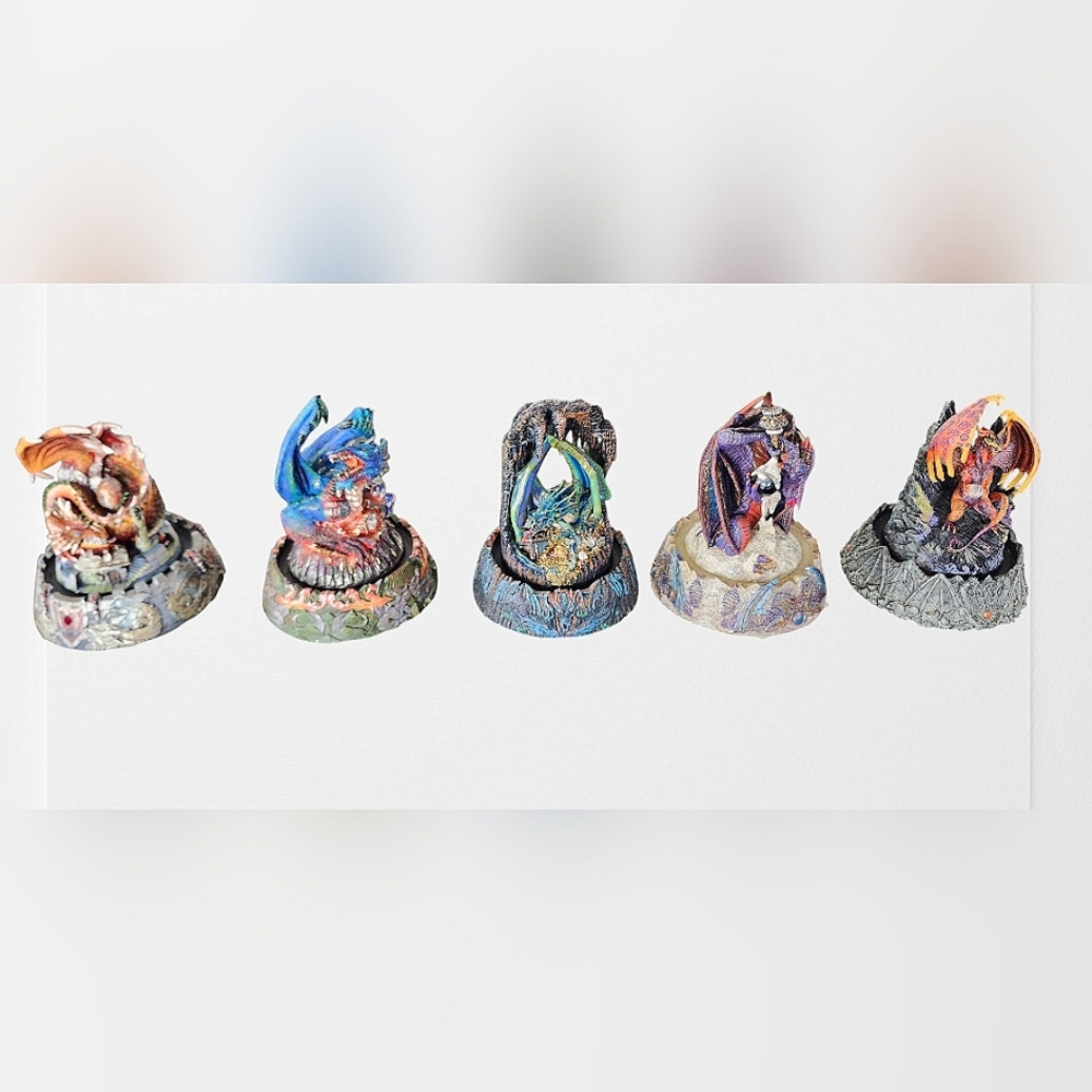 Michael Whelan Franklin Mint Limited Edition hand-painted dragons figures- 5 set